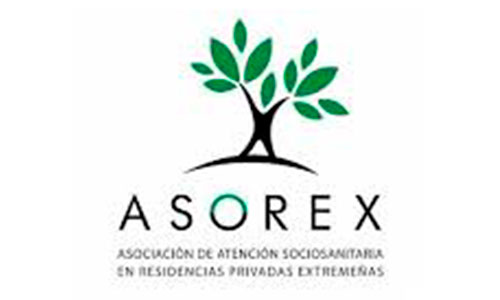 logo asorex asociación de atención sociosanitaria en residencias privadas extremeñas